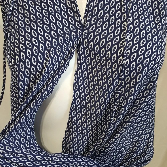 RIVER ISLAND | Navy Blue Surplice Faux Wrap Small - Picture 5 of 7